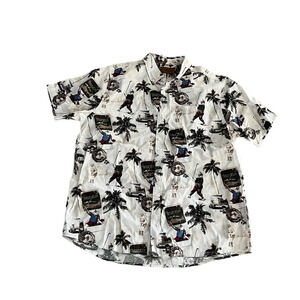 Clearwater Outfitters Cotton Santa Playing Golf Hawaiian Shirt XL
